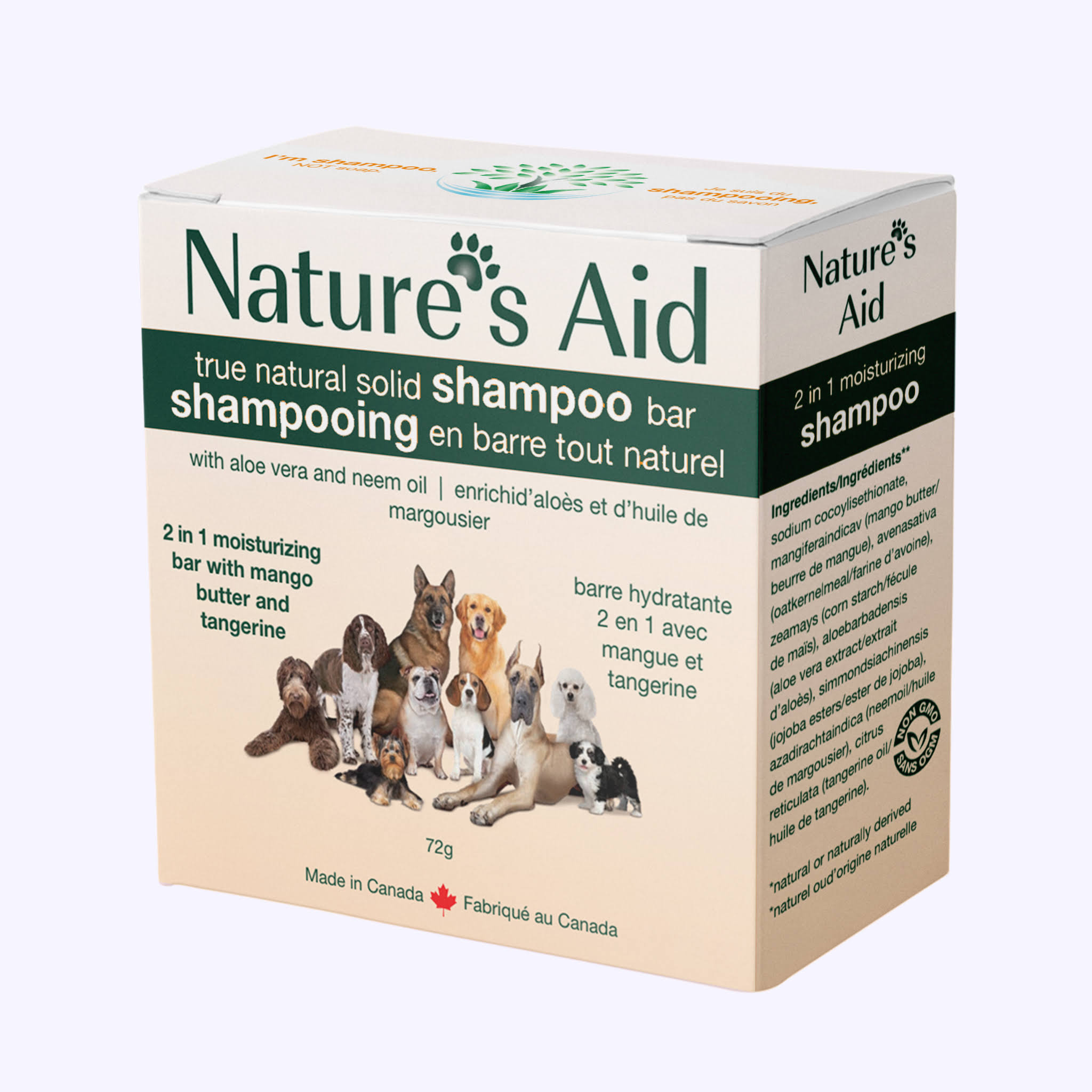 Nature's Aid 2 In 1 Moisturizing Shampoo Bar 72G