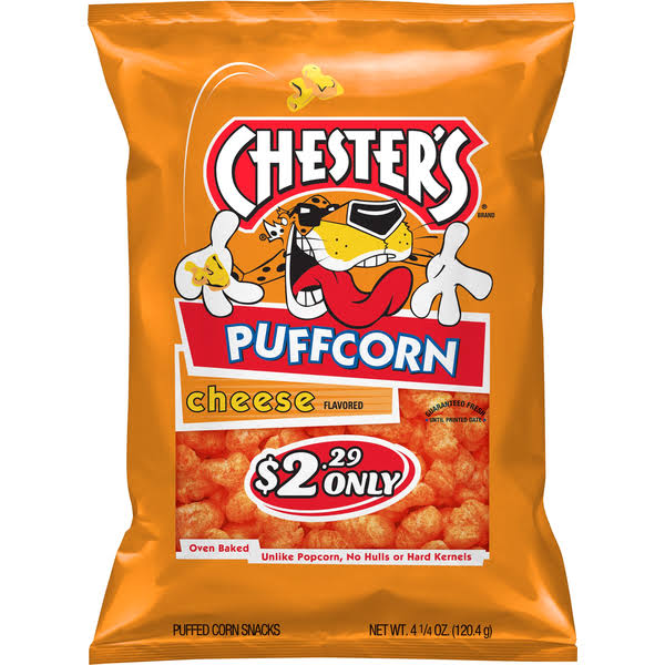 Chesters Puffcorn, Cheese Flavored - 4.25 oz