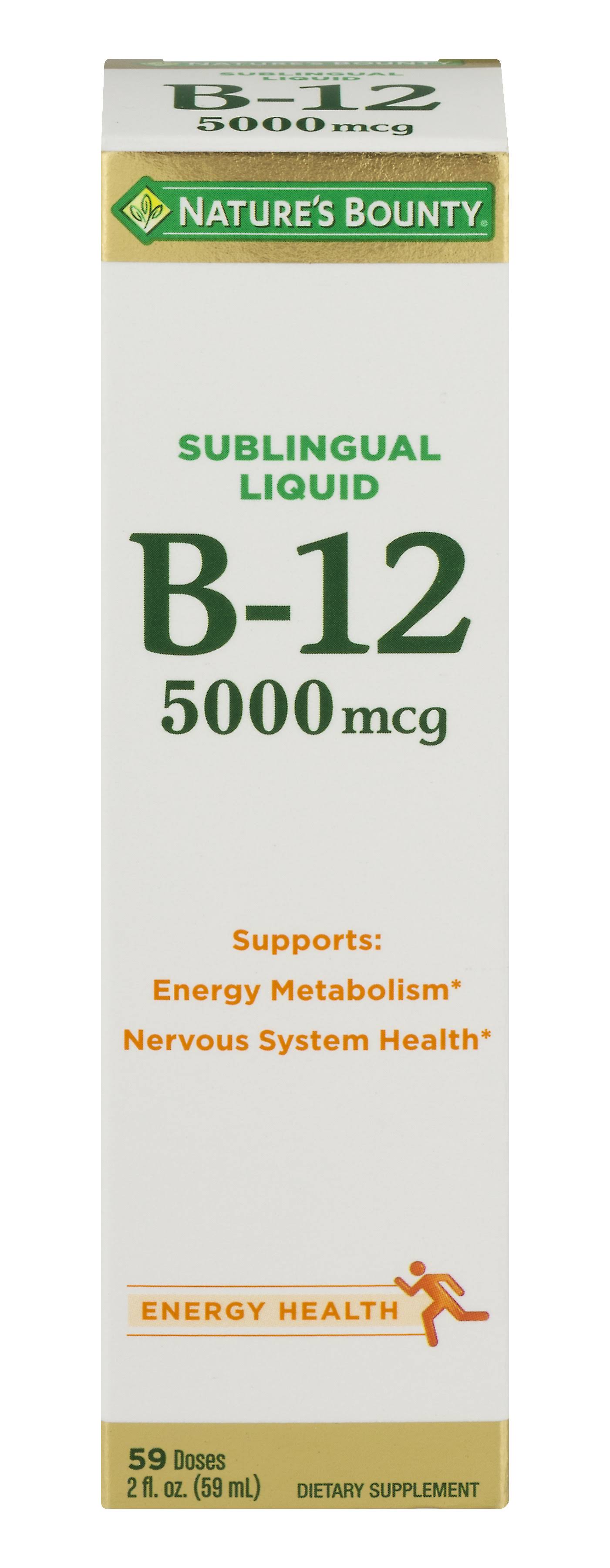 Nature's Bounty Super Strength B12 Sublingual Liquid - 2oz, Natural Berry Flavor