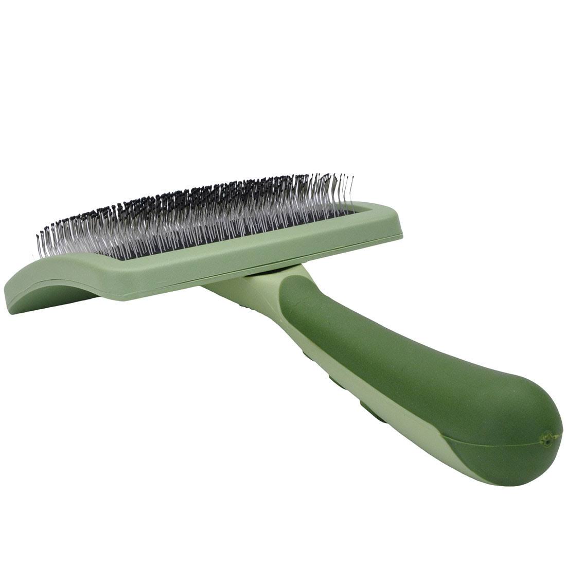 Safari Curved Firm Slicker Brush with Coated Tips for Long Hair (Size: Medium)