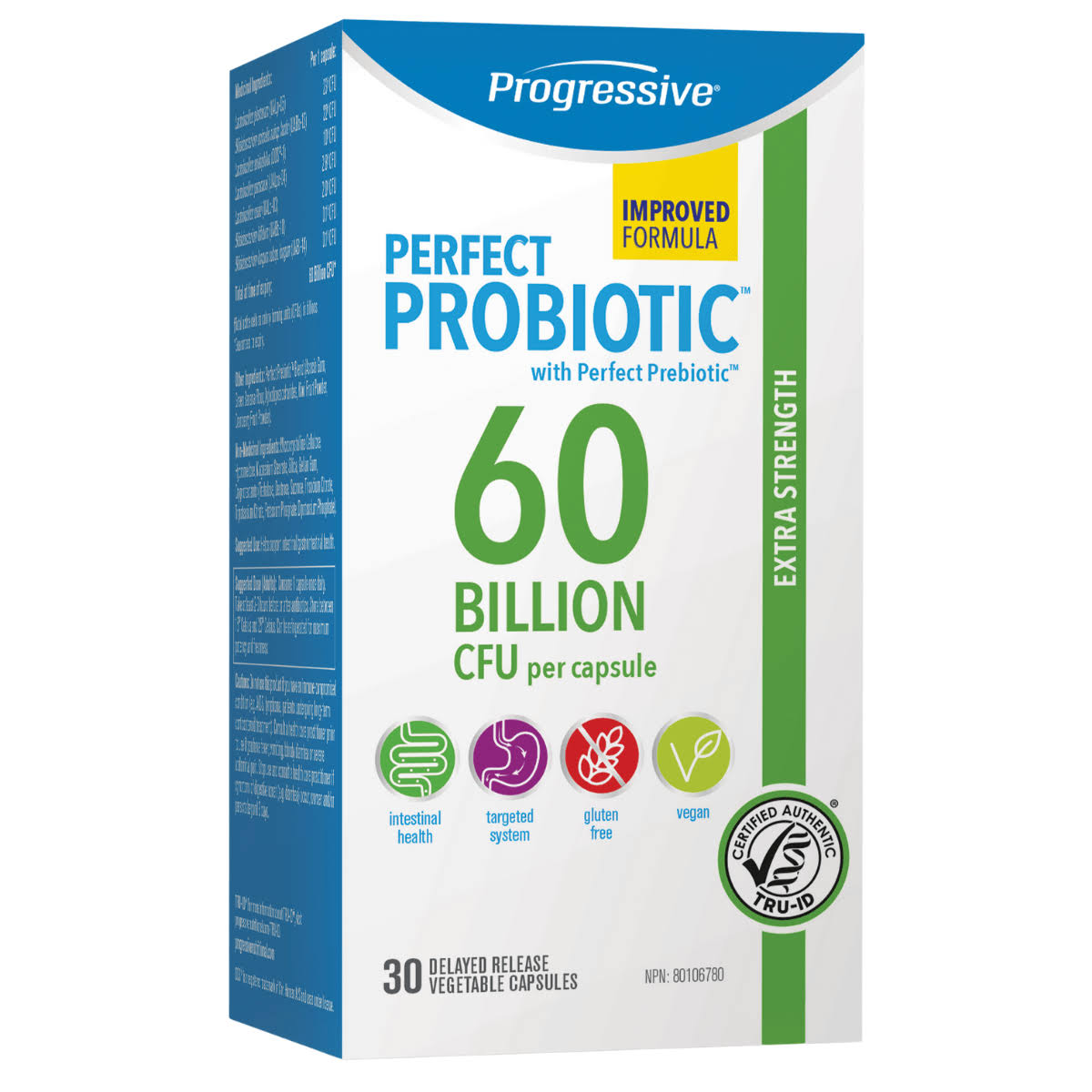 Progressive Perfect Probiotic 60 Billion, 30 Capsules