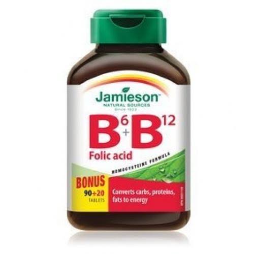 Jamieson B6 B12 and Folic Acid Tablets - 110 Tabs