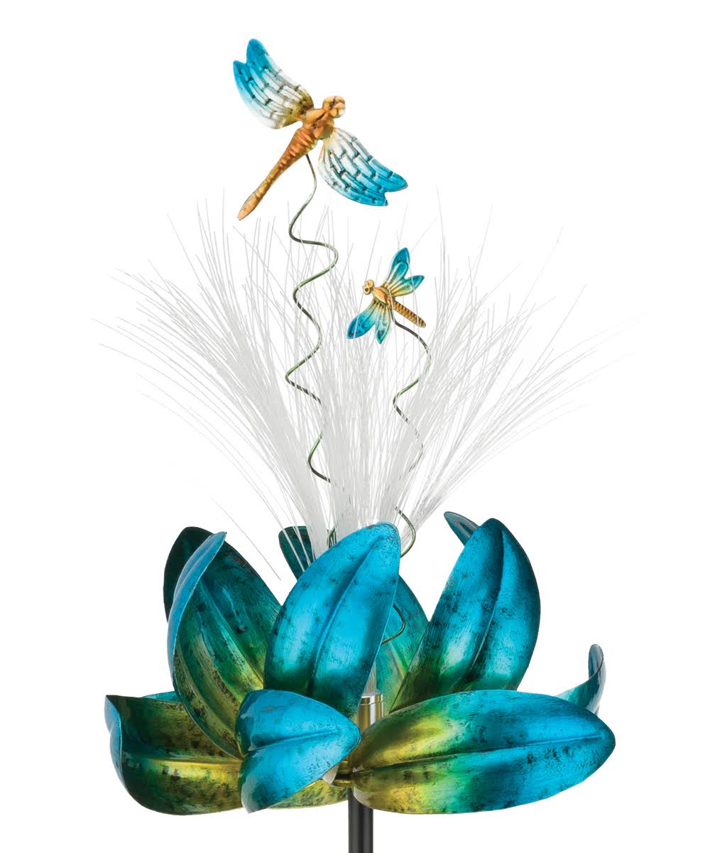 Regal Art & Gift Blue Dragonfly Solar Kinetic Garden Stake One Size