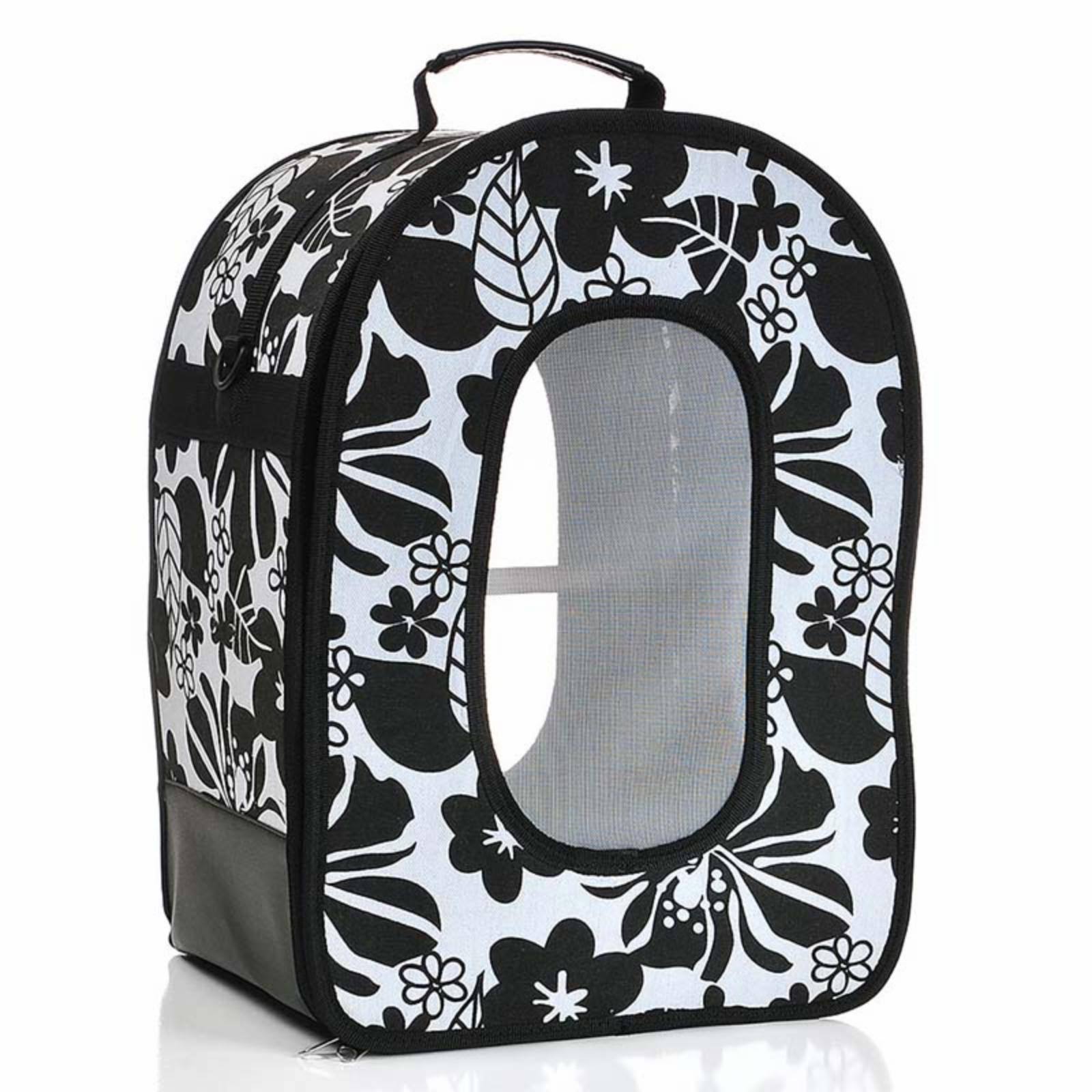 a and E Cage 001374 Happy Beaks Soft Sided Bird Travel Carrier - Black, 13.5" x 9" x 18.5"