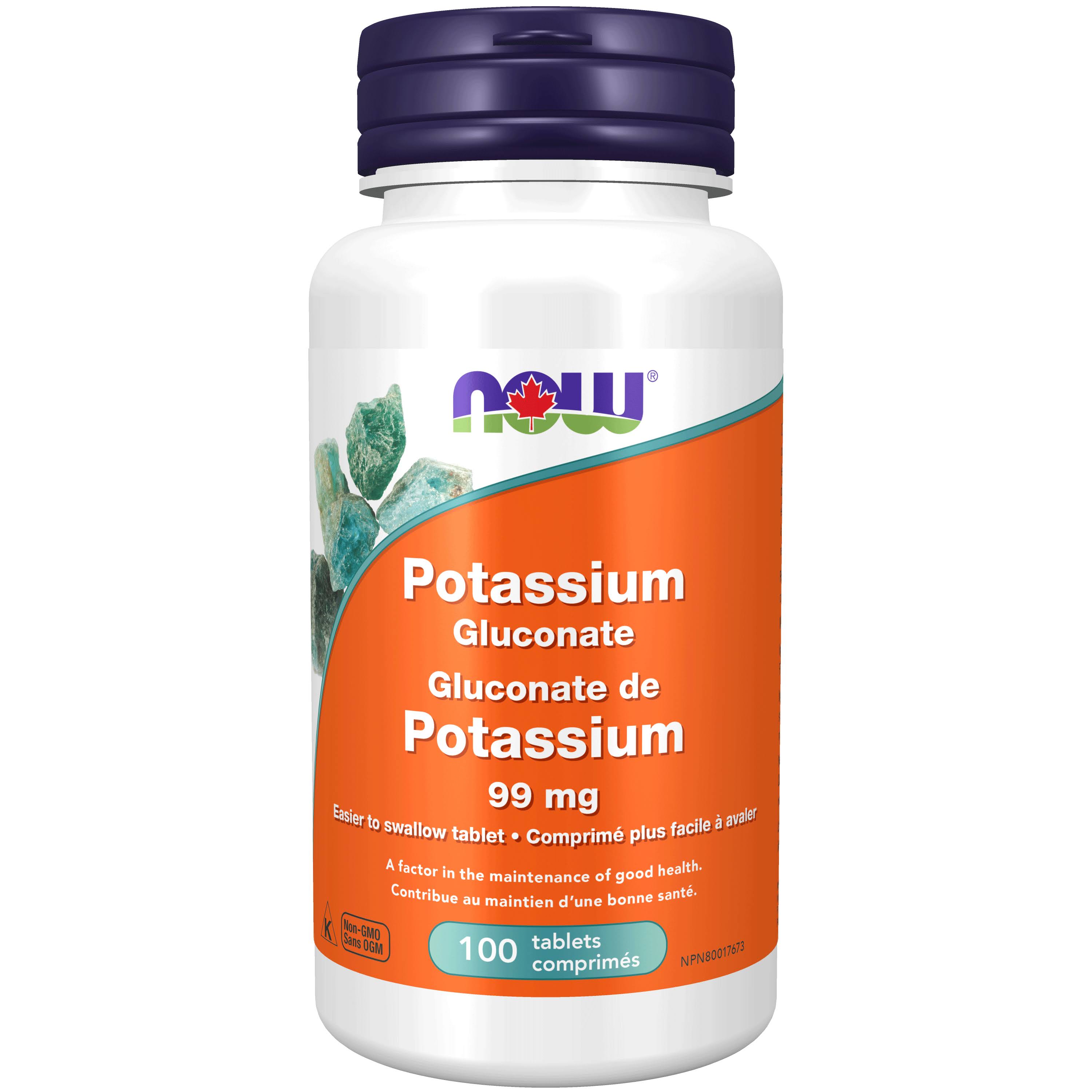 Now Potassium Gluconate 99 mg (100 Tablets)