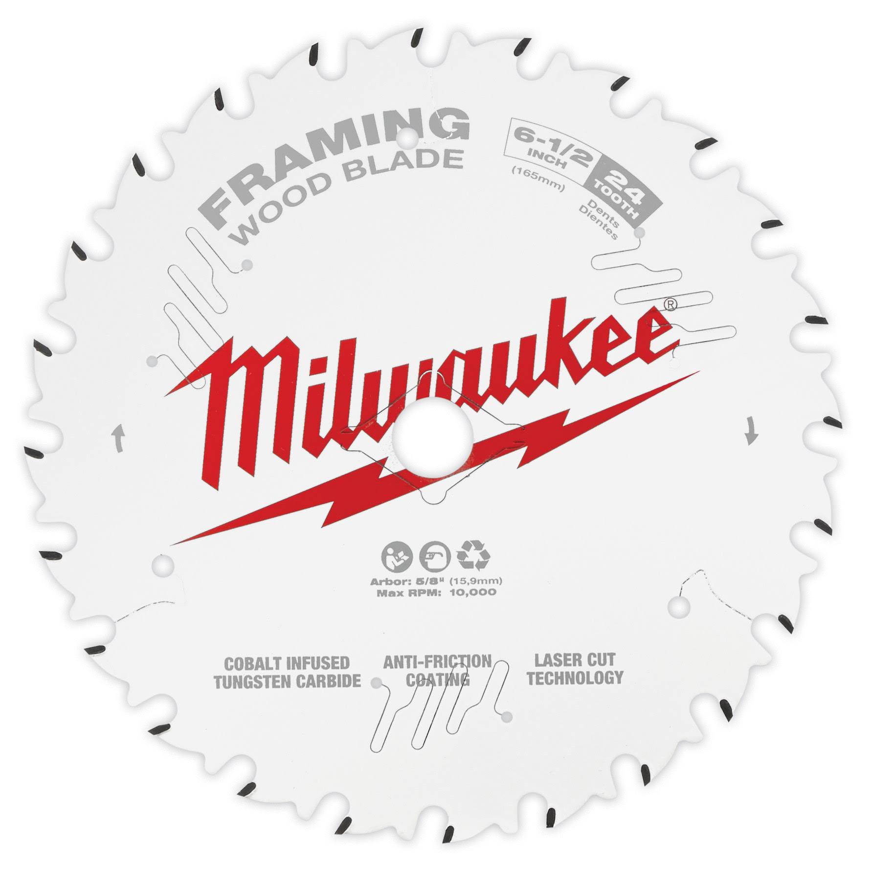 Milwaukee 48-40-0620 Framing Circular Saw Blade - 6-1/2", 24T