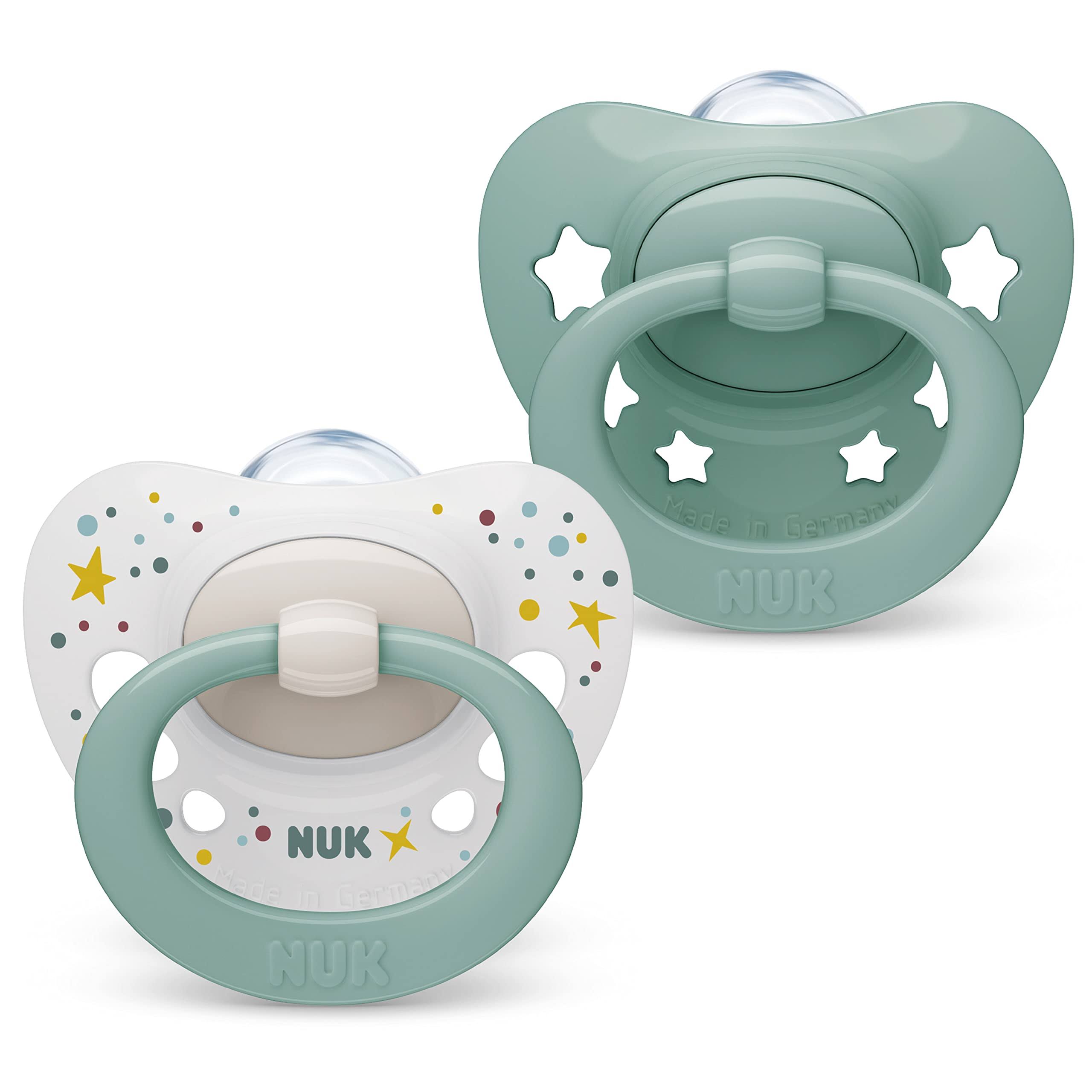 NUK Classic Happy Days Soother with Silicone Teat Size 1 Twin Pack