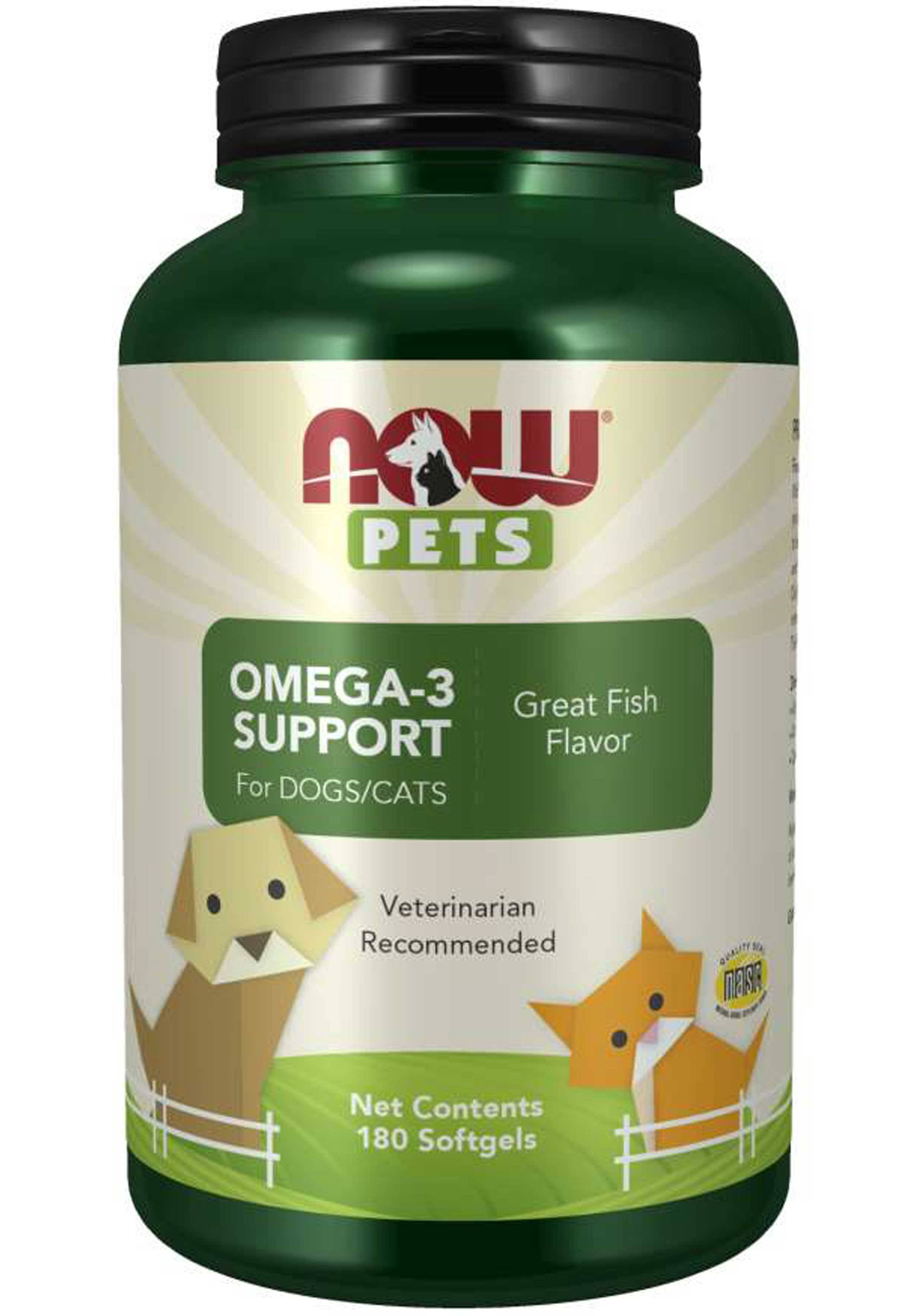 Now Foods Omega-3 Support for Dogs and Cats - 180 Softgels