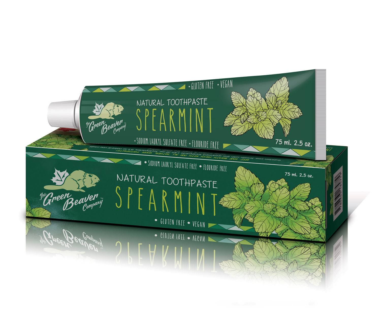 Green Beaver Natural Toothpaste, Spearmint 2.5 fl oz (Pack of 1)