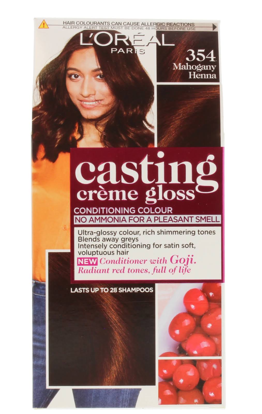 L'Oreal Casting Creme Gloss Semi Permanent Hair Dye - 354 Mahogany Henna Brown