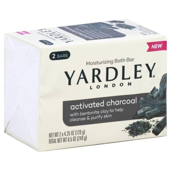 Yardley of London Soap Activated Charcoal 8 Pack
