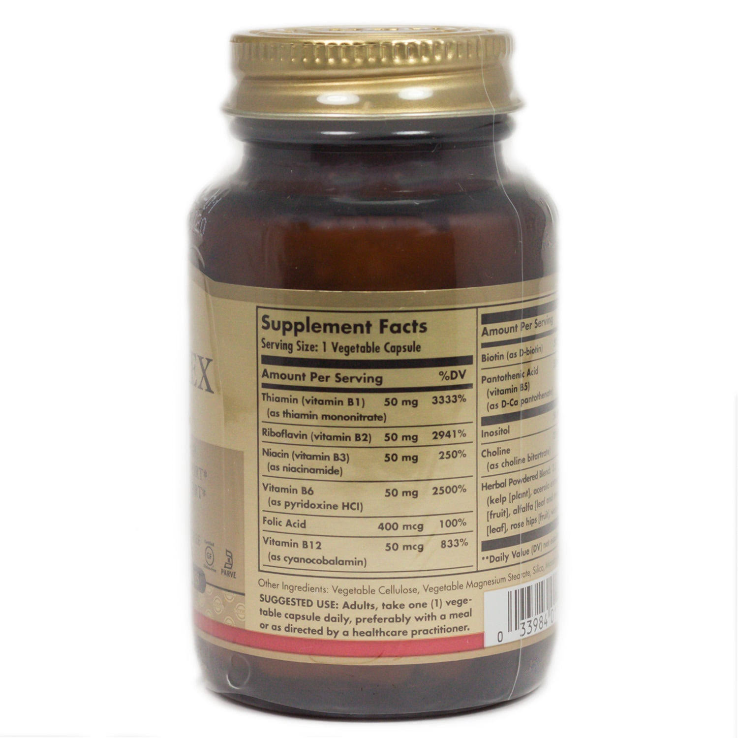 Solgar B-Complex "50" Dietary Supplement - 50 Capsules