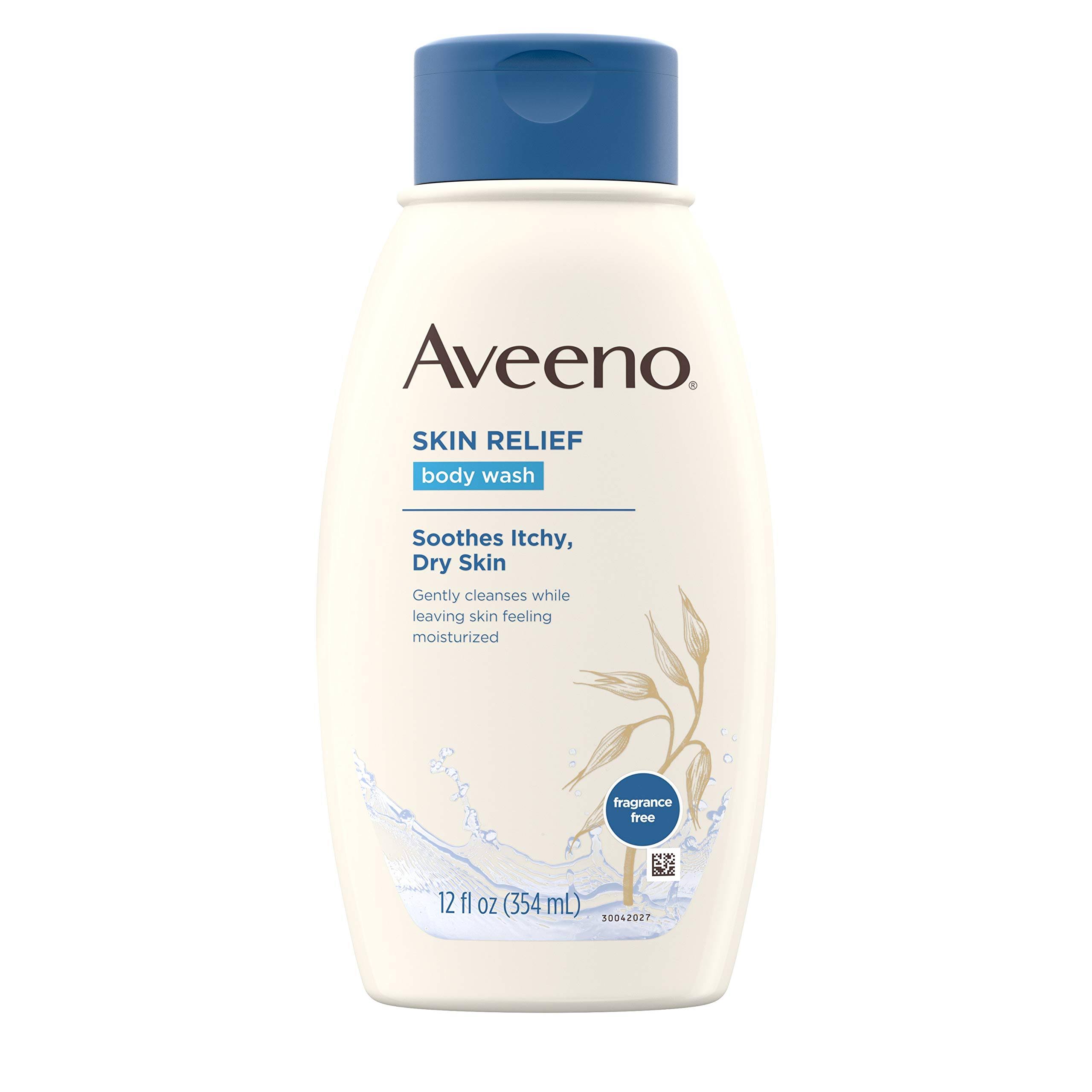Aveeno Skin Relief Body Wash, Fragrance Free, 12 oz