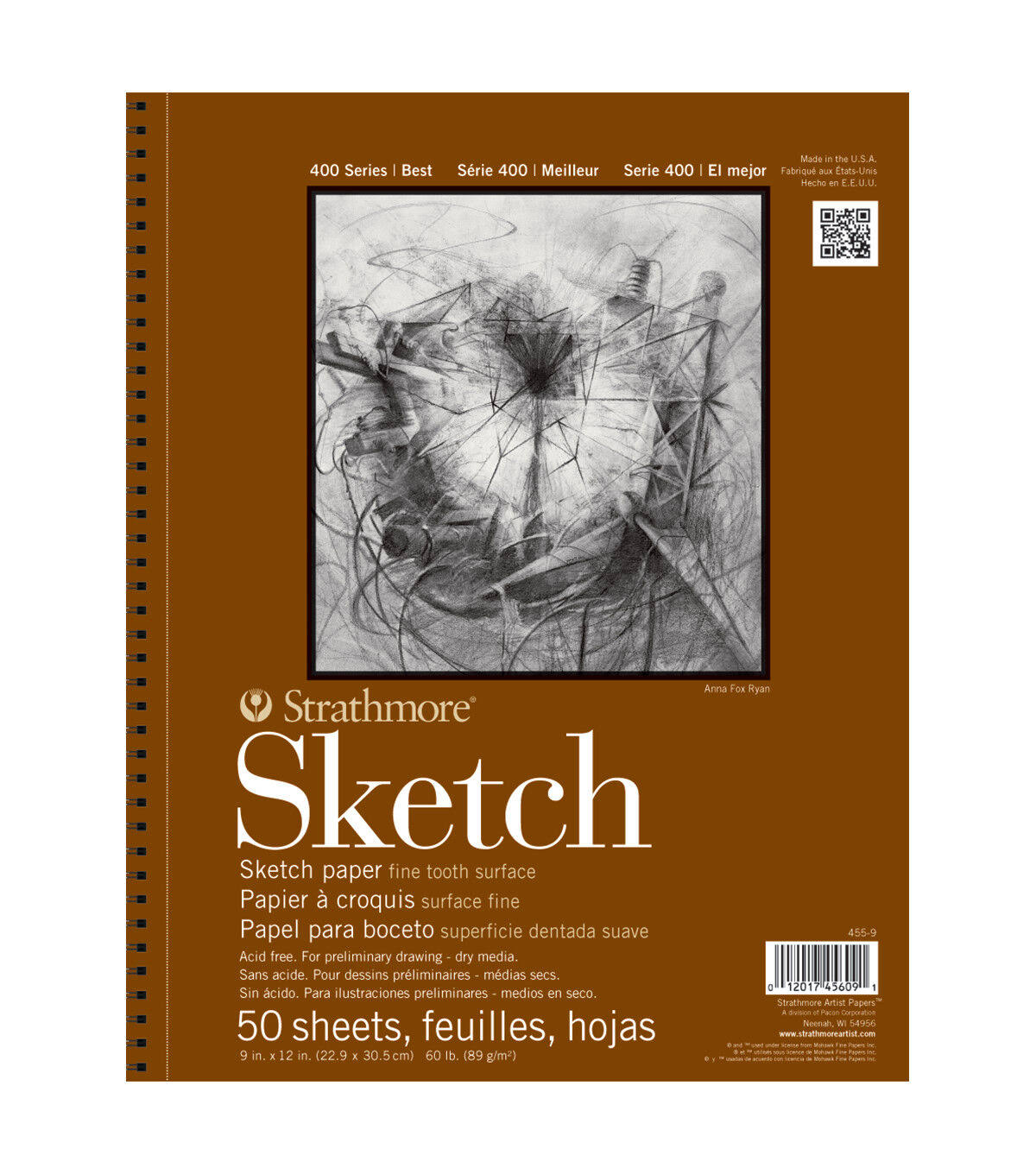 Strathmore Wire Bound Sketch Pad - 11"x14", 50 Sheets