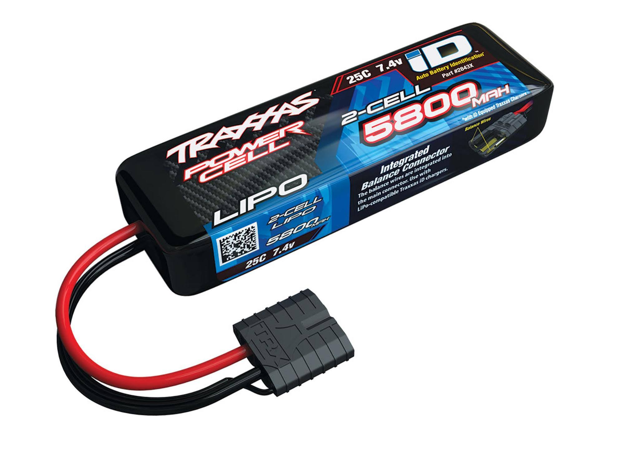 Traxxas Power Cell 25C LiPo 2s Battery - 5800mAh, 7.4V