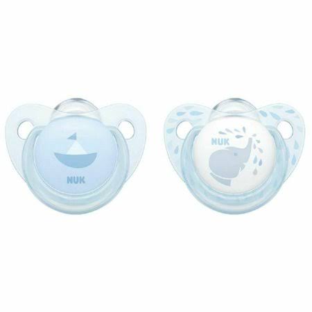 Baby Silicone Soother, 2 Pack (Blue) - 6-18M