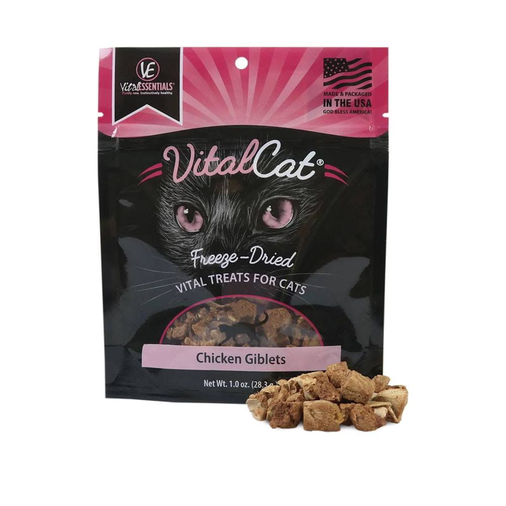 Vital Essentials Cat Freeze-Dried Chicken Giblets Treats - 1.0 oz
