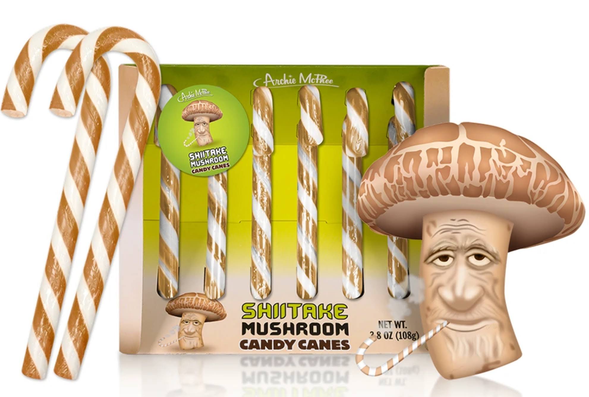 Accoutrements Shitake mushroom candy canes § 6 piece gift set