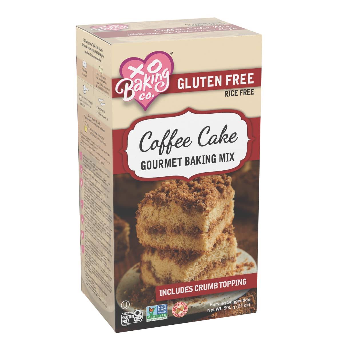 XO Baking Gluten-Free Coffee Cake Mix - Kosher, Rice Free, Non GMO, Pe