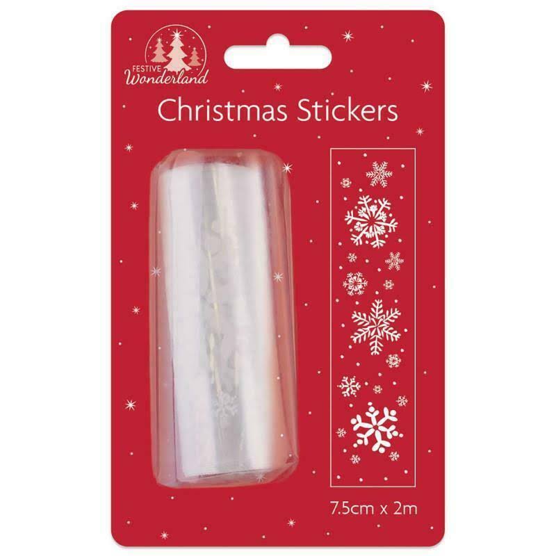 Tallon Snowflake Design Long Christmas Window Strip Sticker