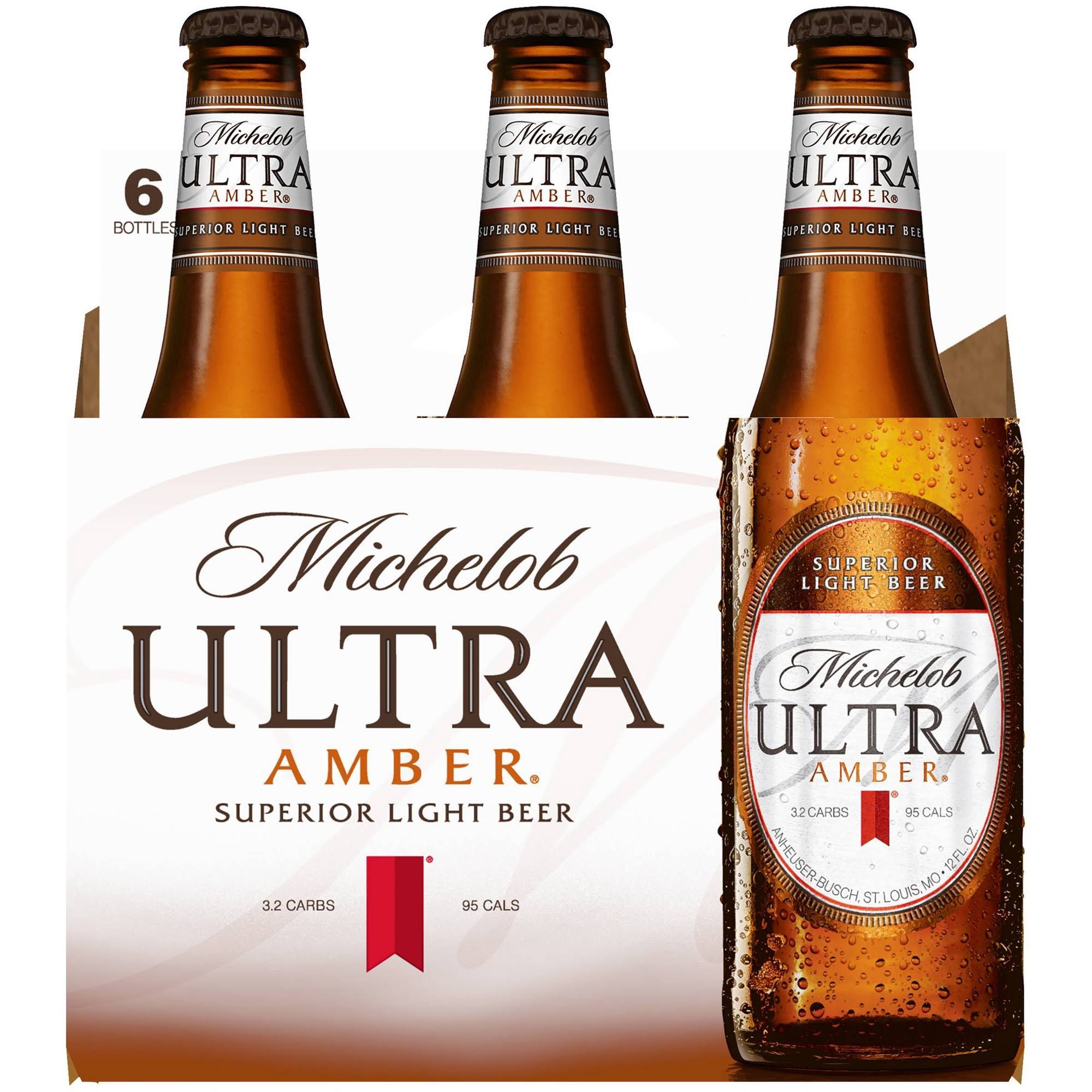 Michelob Ultra Superior Light Beer Amber - 6 x 12 Pack
