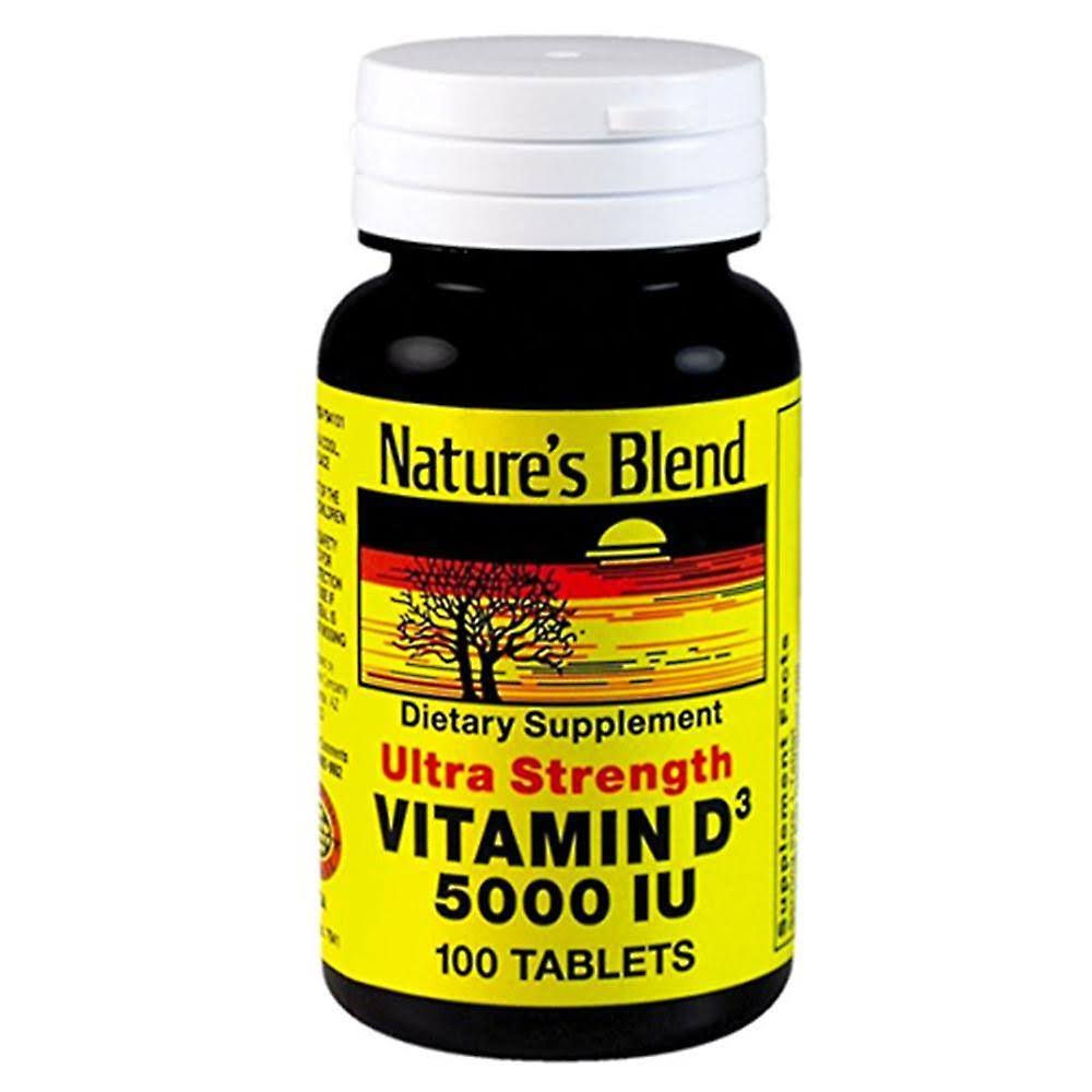 Nature's Blend Vitamin D3 Supplement - 5000IU, 100 Tablets