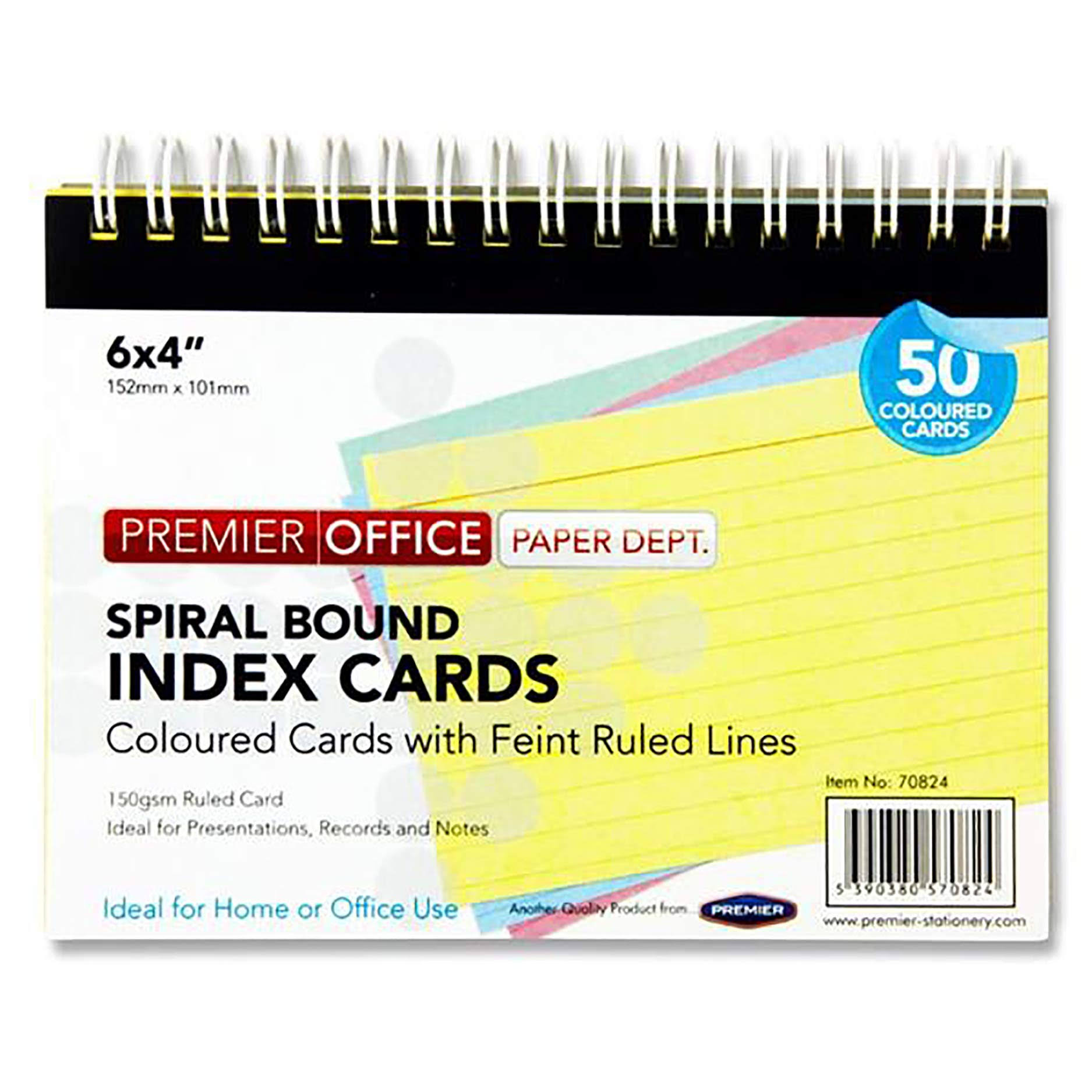 Premier Depot Spiral Bound Index Cards - 50 Cards