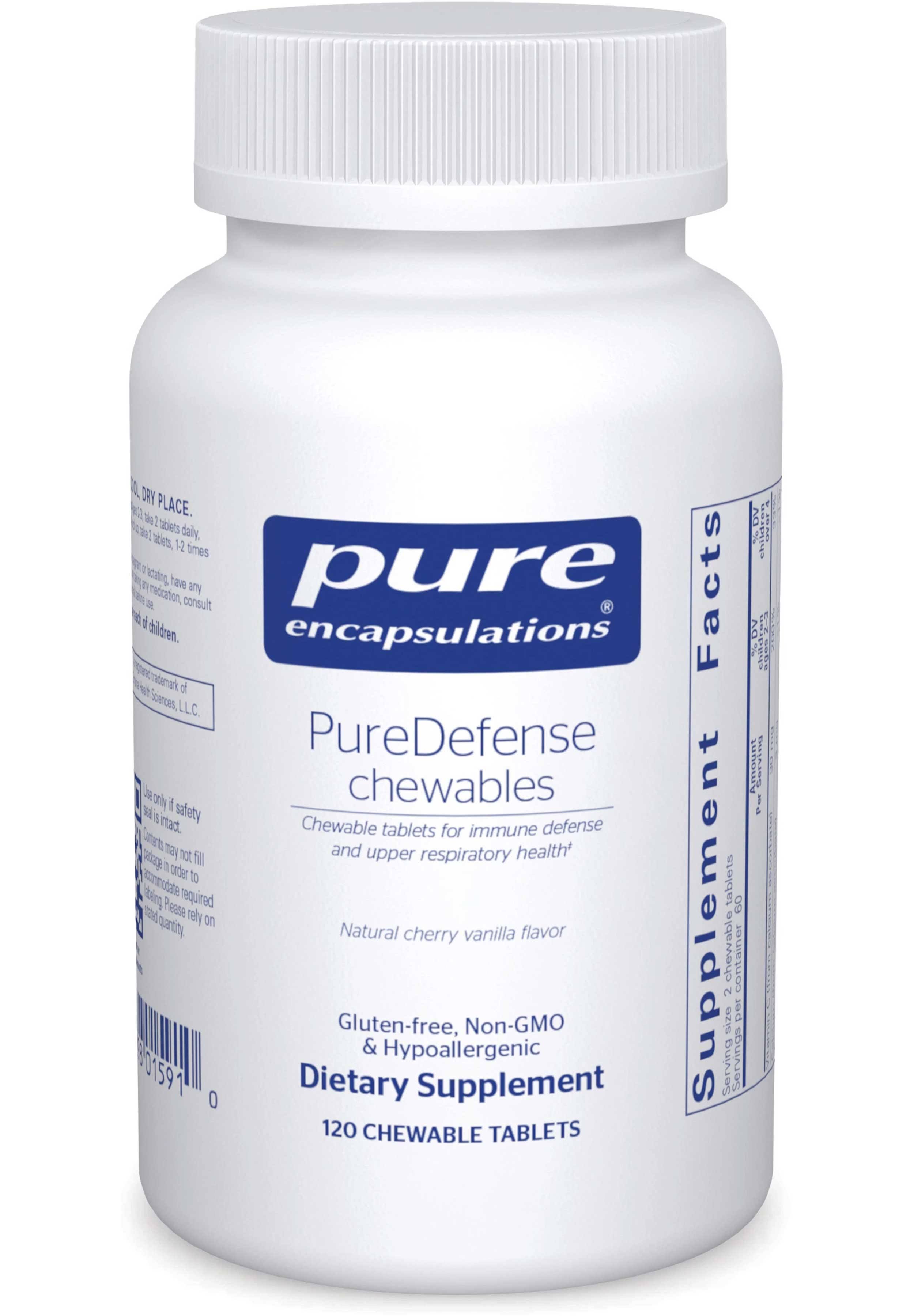 Pure Encapsulations PureDefense Chewables Hypoallergenic Dietary Supplement - 120ct