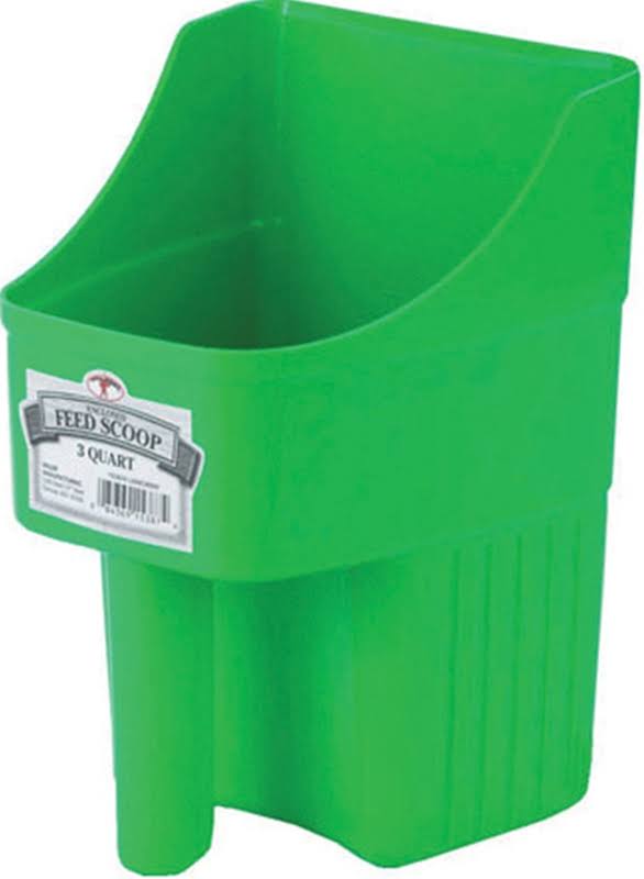Little Giant Enclosed Feed Scoop - Lime Green, 3qt