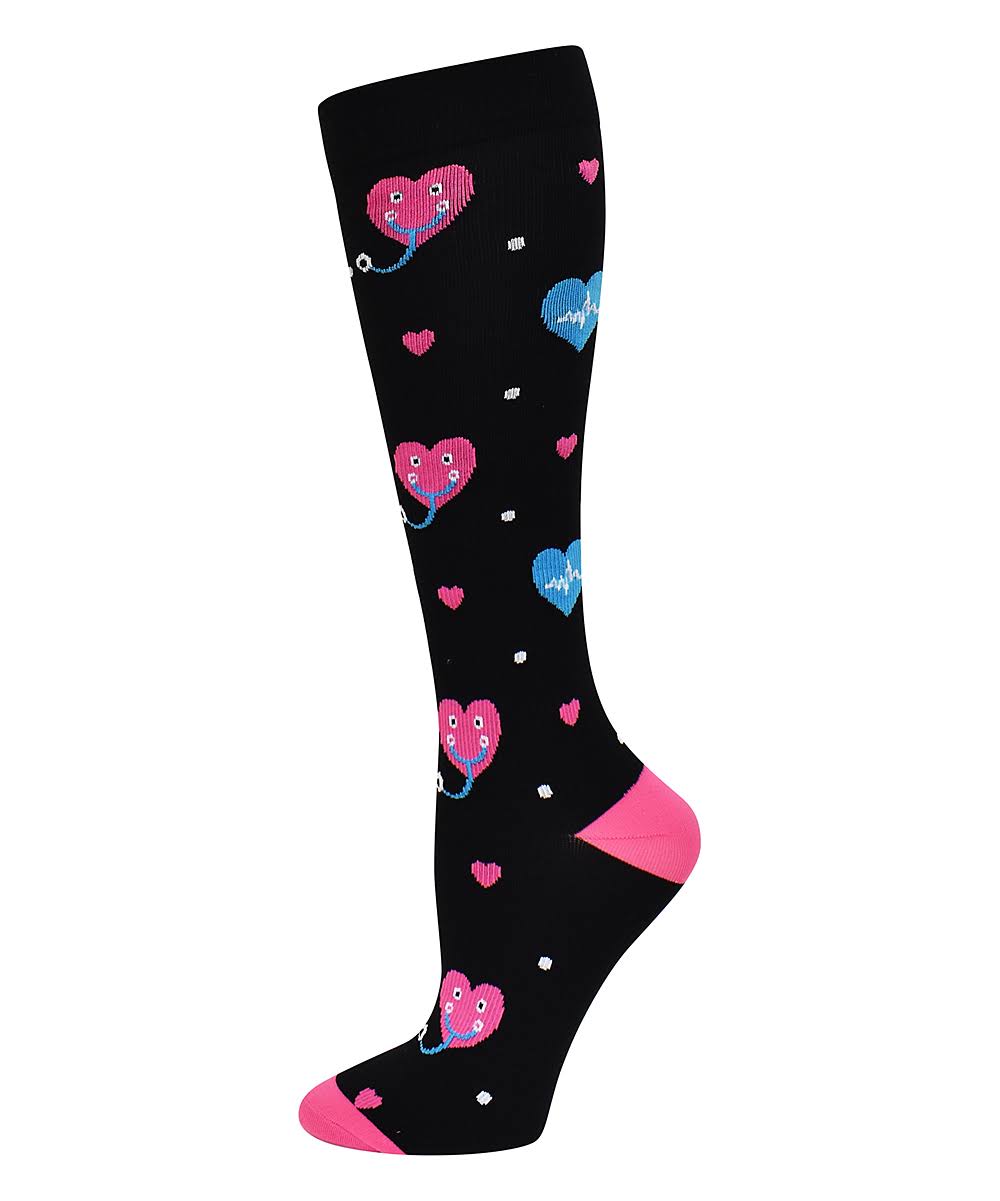 Think Medical Stethoscopes and Hearts Compression Socks - One Size