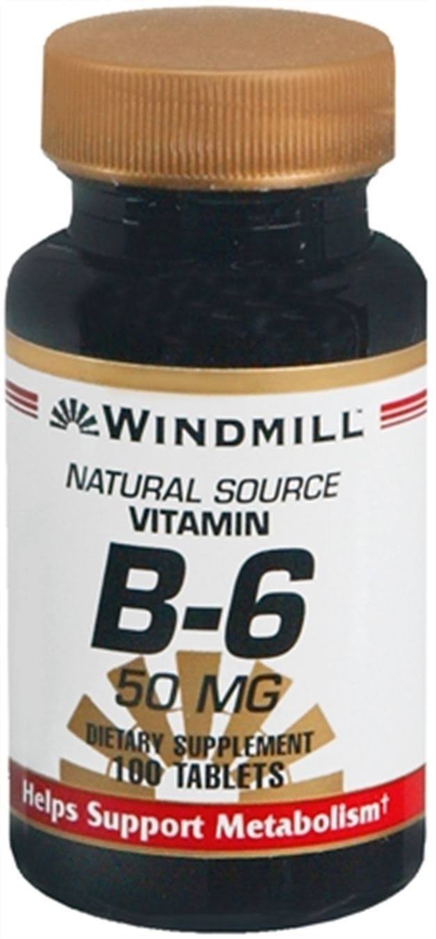 Windmill Vitamin B-6 50mg Tablets - x100