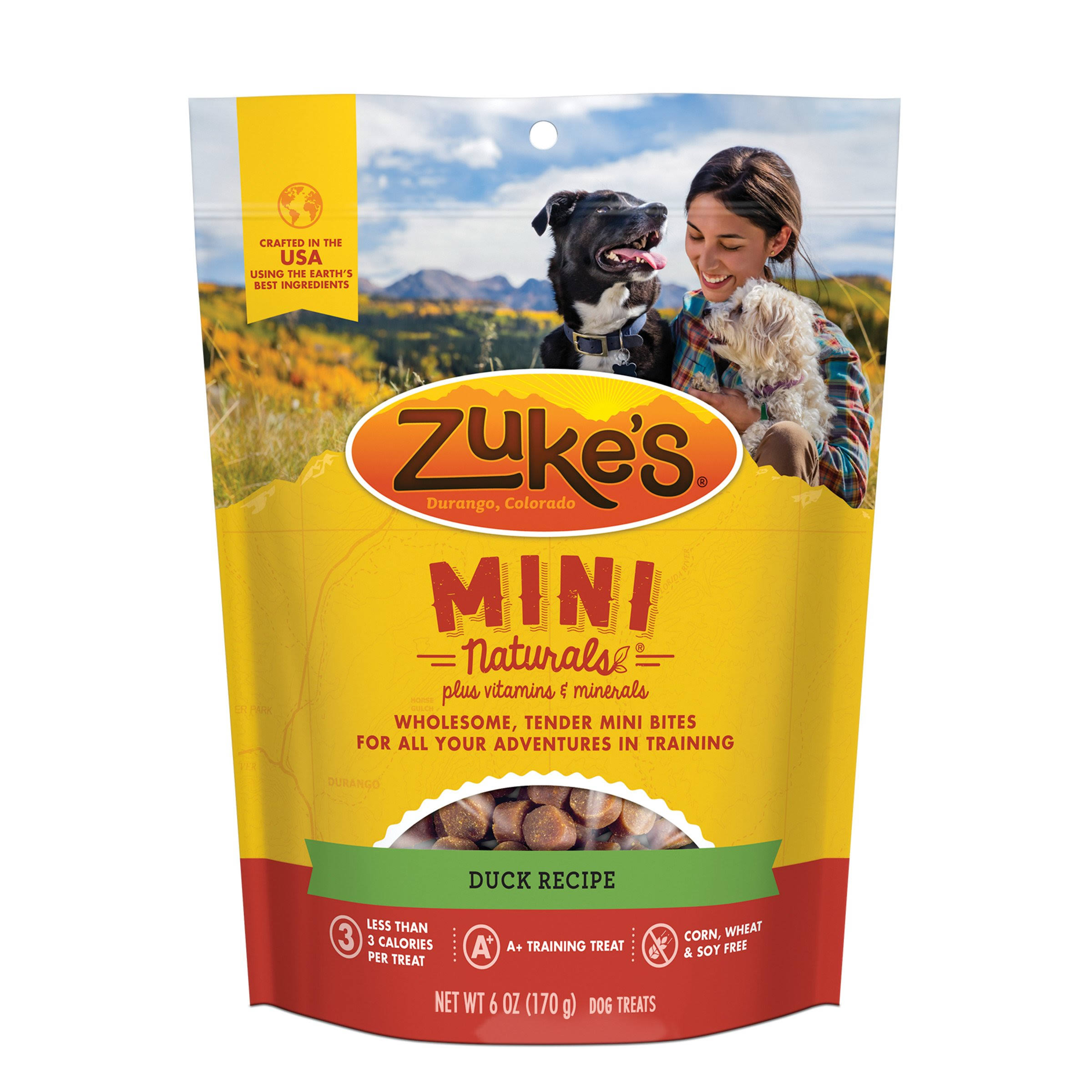 Zukes Mini Naturals Dog Treats - Delicious Duck Recipe, 170g
