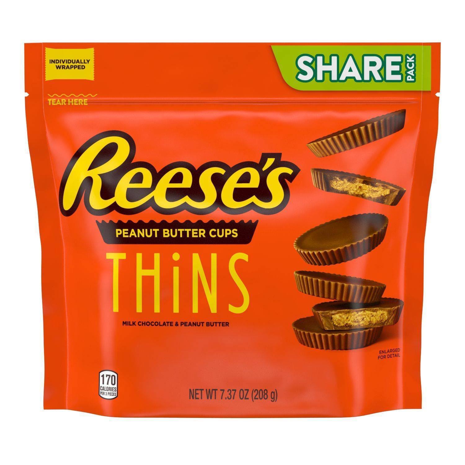 Reese's Peanut Butter Cup Milk Chocolate Thins - 7.37 oz