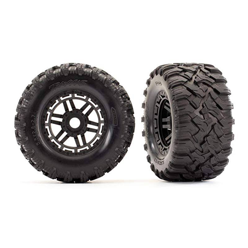 Traxxas Maxx Wheels and tyres Assembled All Terrain tyres 17mm Hex - Black TRX8972