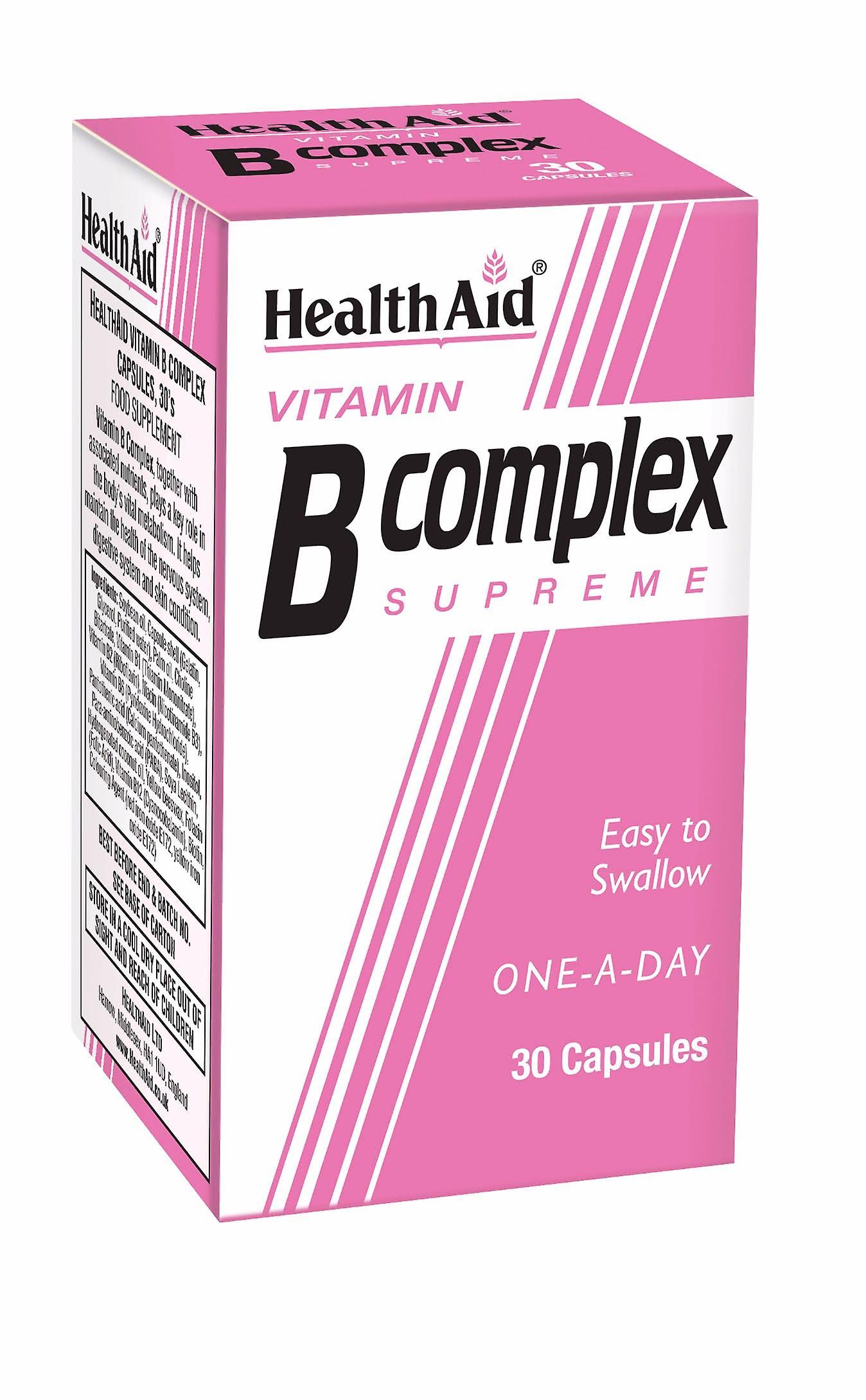 Health Aid Vitamin B Complex Supreme - 30 Capsules