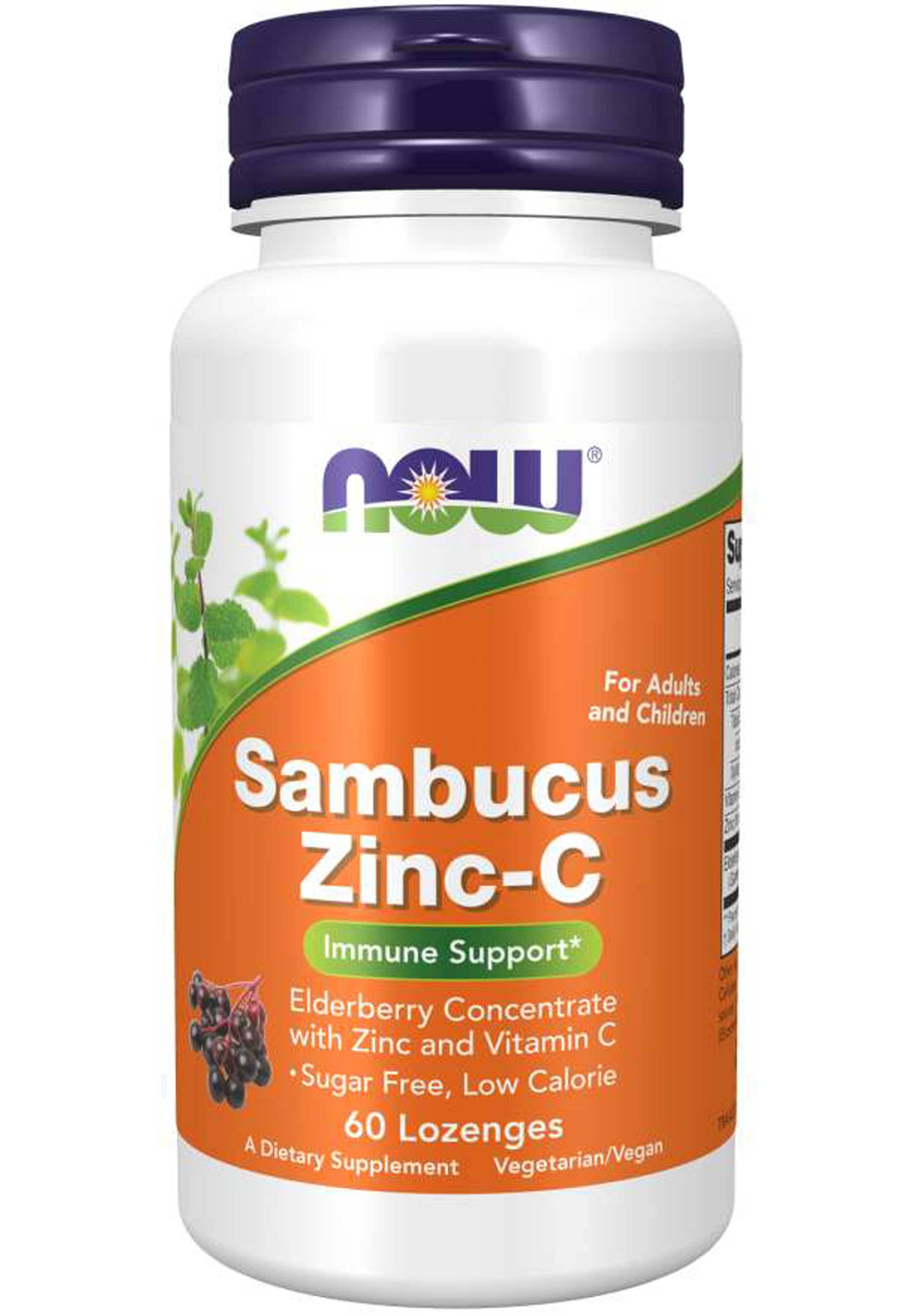 Now Foods Sambucus Zinc C 60 Lozenges
