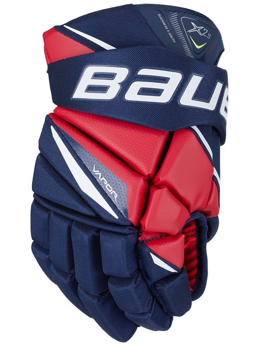 Bauer Vapor X2.9 Hockey Gloves - Junior - Navy/Red/White - 12.0"