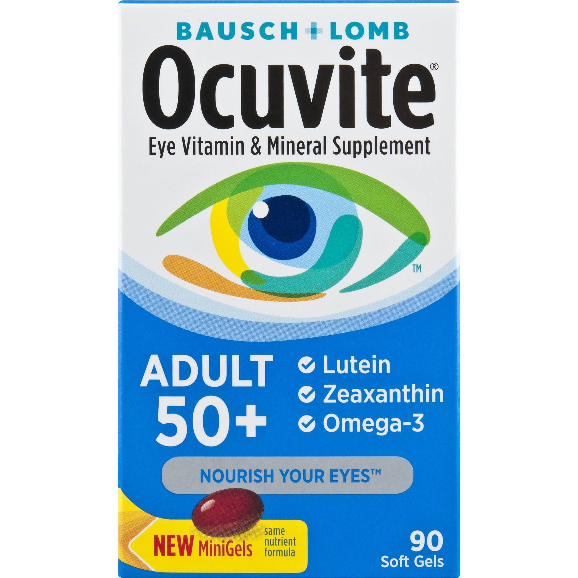Bausch + Lomb Ocuvite Vitamin & Mineral Supplement - Adult 50+, x90