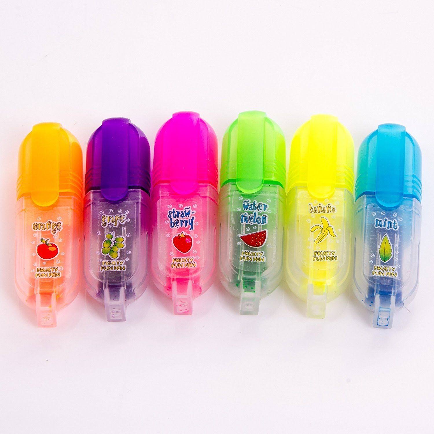 6 Mini Highlighter Pens High Lighter Fruit Scented Colour Kids Arts Party | Furniture | Free Shipping On All Orders | 30 Day Money Back Guarantee