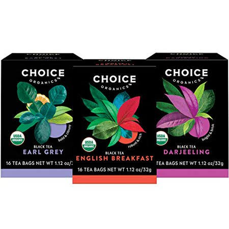- Organic Black Tea Variety Pack Sampler (3 Pack) - Includes English Breakfast, Earl Grey, and Darjeeling Teas - 48 Tea Bags