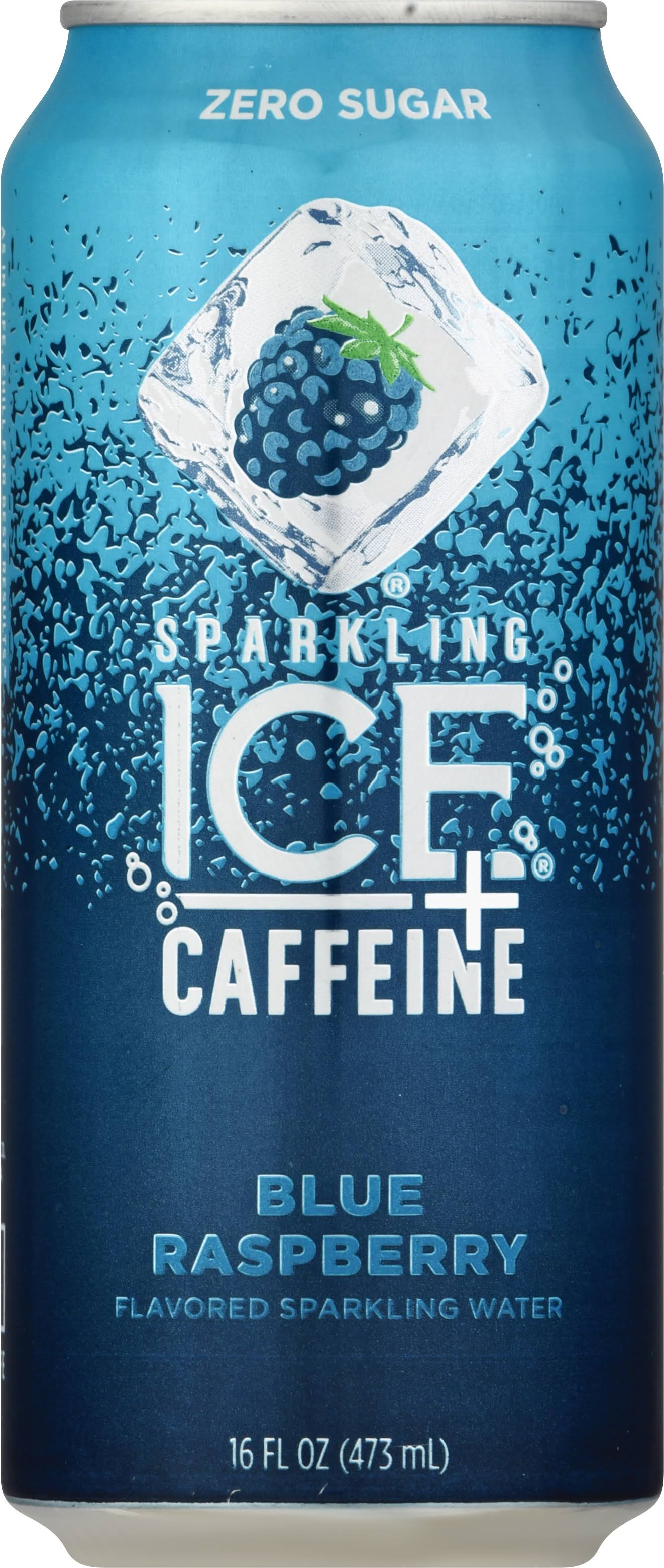 Sparkling Ice +Caffeine Sparkling Water, Zero Sugar, Blue Raspberry - 16 fl oz