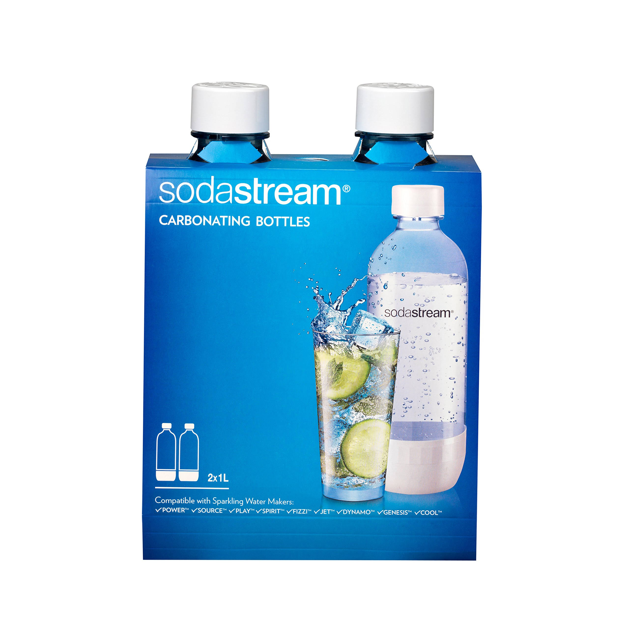 SodaStream Carbonating Bottles, x2, 2l