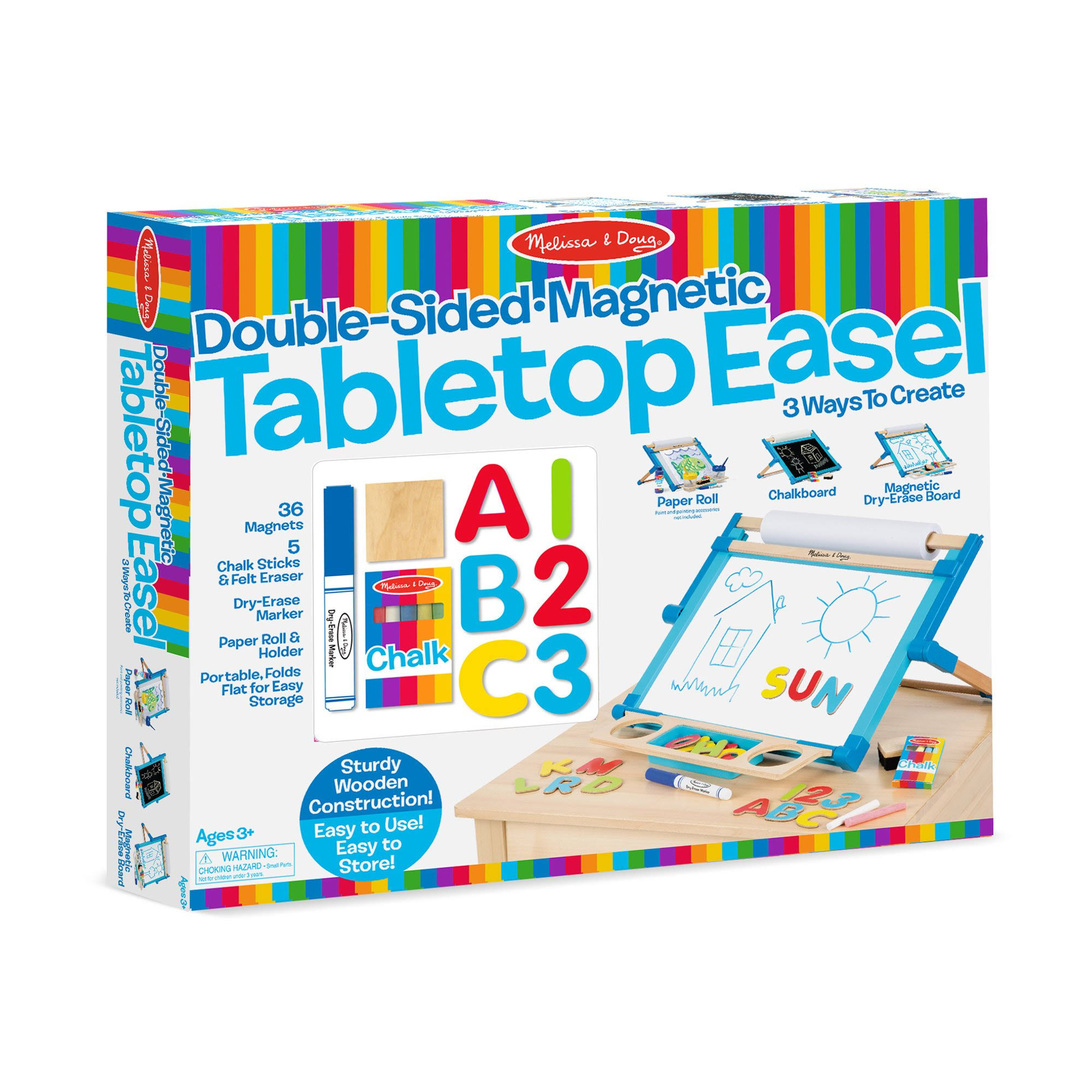 Melissa & Doug - Wooden Double-Sided Tabletop Easel