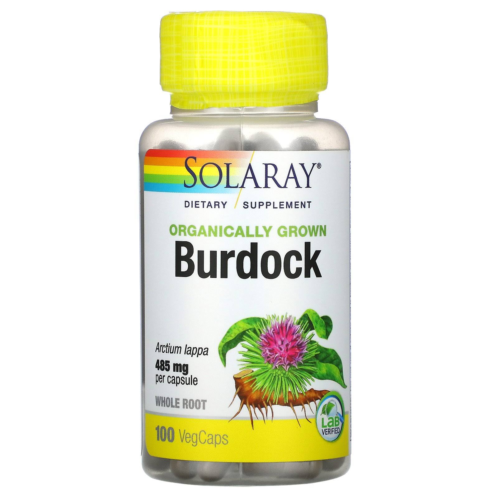Solaray Organic Burdock Root Dietary Supplement - 100ct
