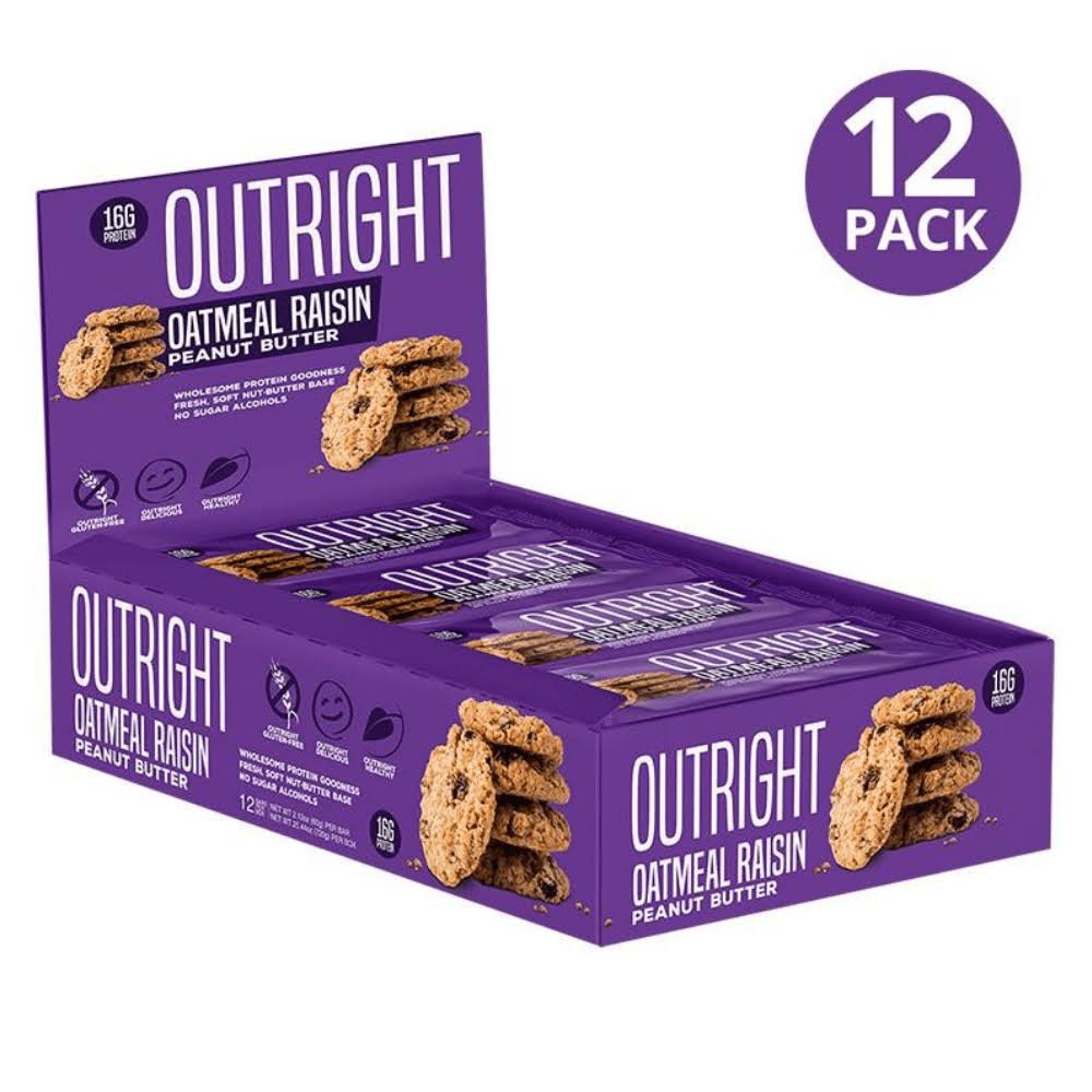 Outright Bar - 12 Bars-Oatmeal Raisin Peanut Butter Protein Bars - MTS Nutrition