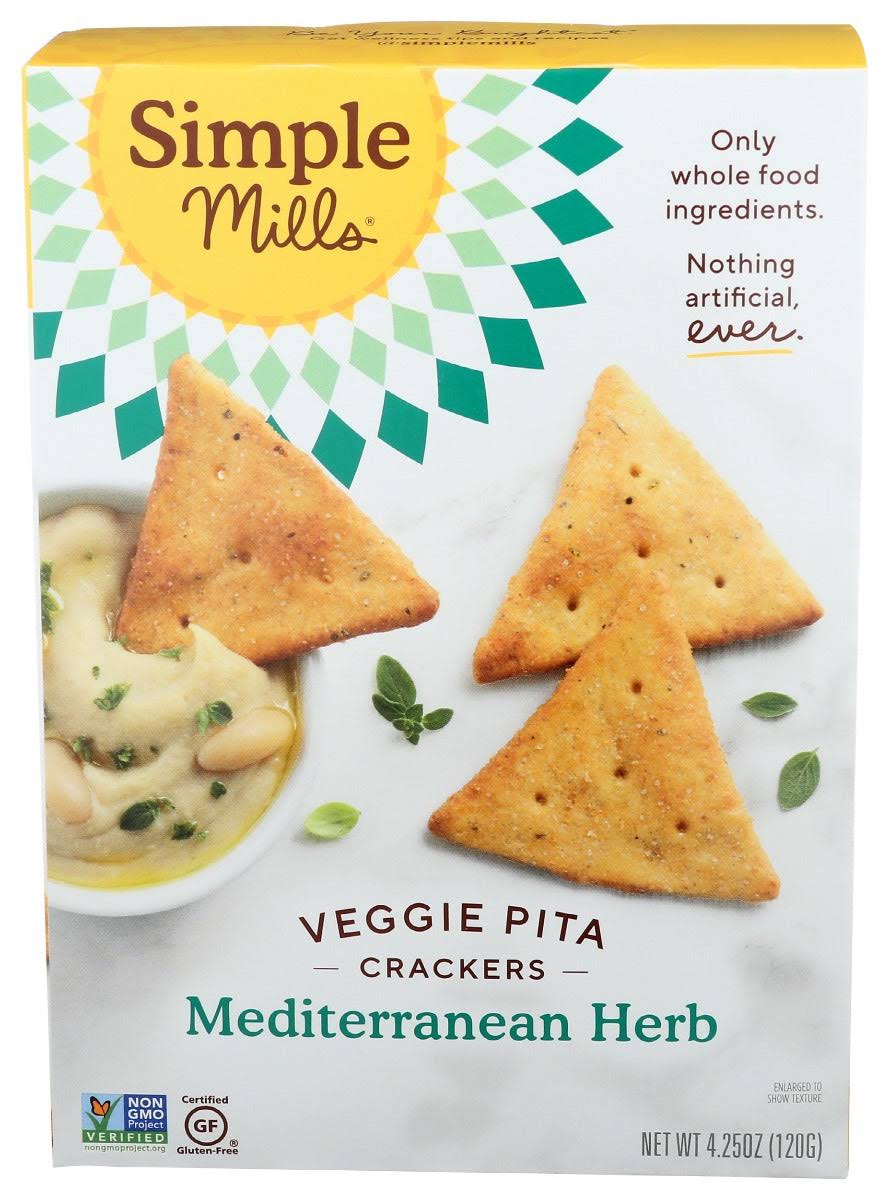Simple Mills, Cracker Pita Herb Mediterranean, 4.25 Ounce