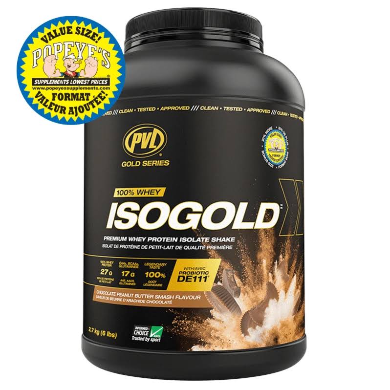PVL ISO Gold Whey Isolate - Exclusive Size, 6lb, Cookies & Cream