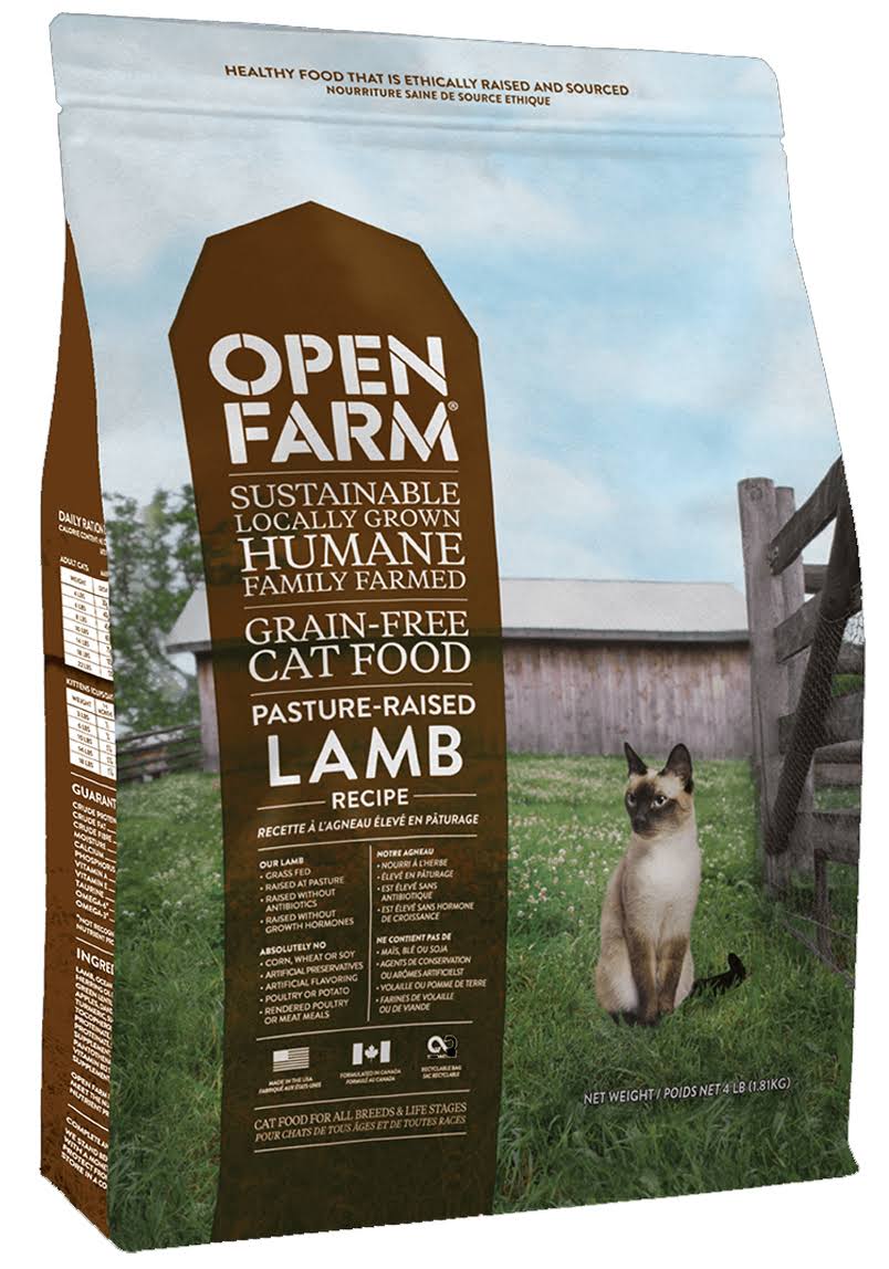 Open Farm Grain Free Pasture Raised Lamb Recipe Dry Cat Food, 4 lbs