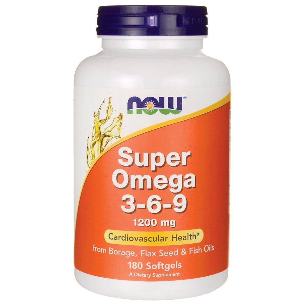 Now Foods Super Omega 3-6-9 - 1200mg, 180 Softgels