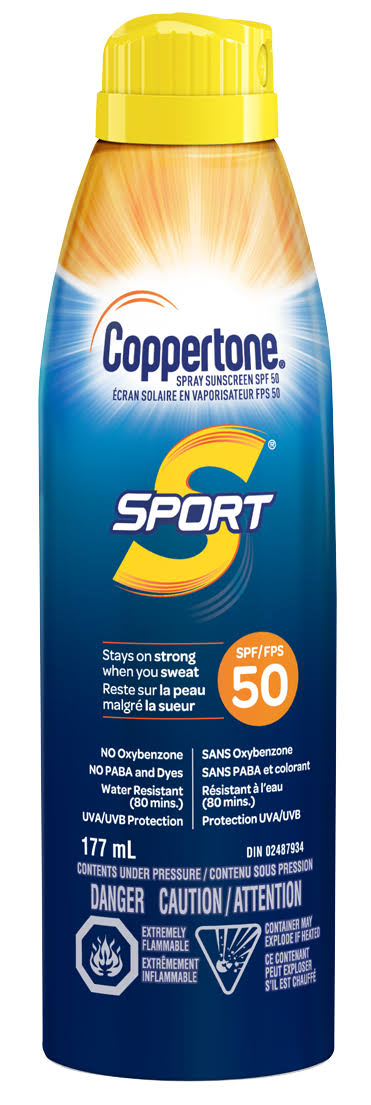 *Coppertone - Sport Spray Sunscreen - SPF 50 | 177 mL